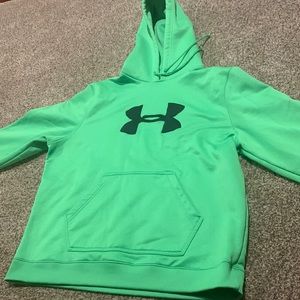 Under Armor green hoodie youth large